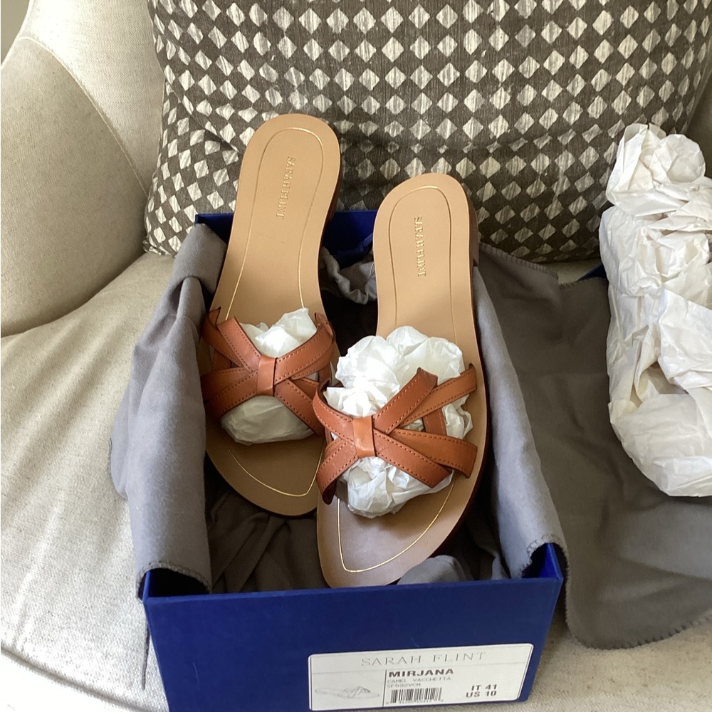 Sarah Flint Miriam’s Sandals  in Camel- like new